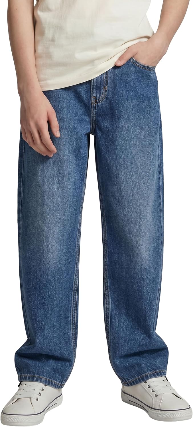 Detalle de Tom Tailor Jungen Kinder Baggy Fit Jeans im Five-Pocket-Style