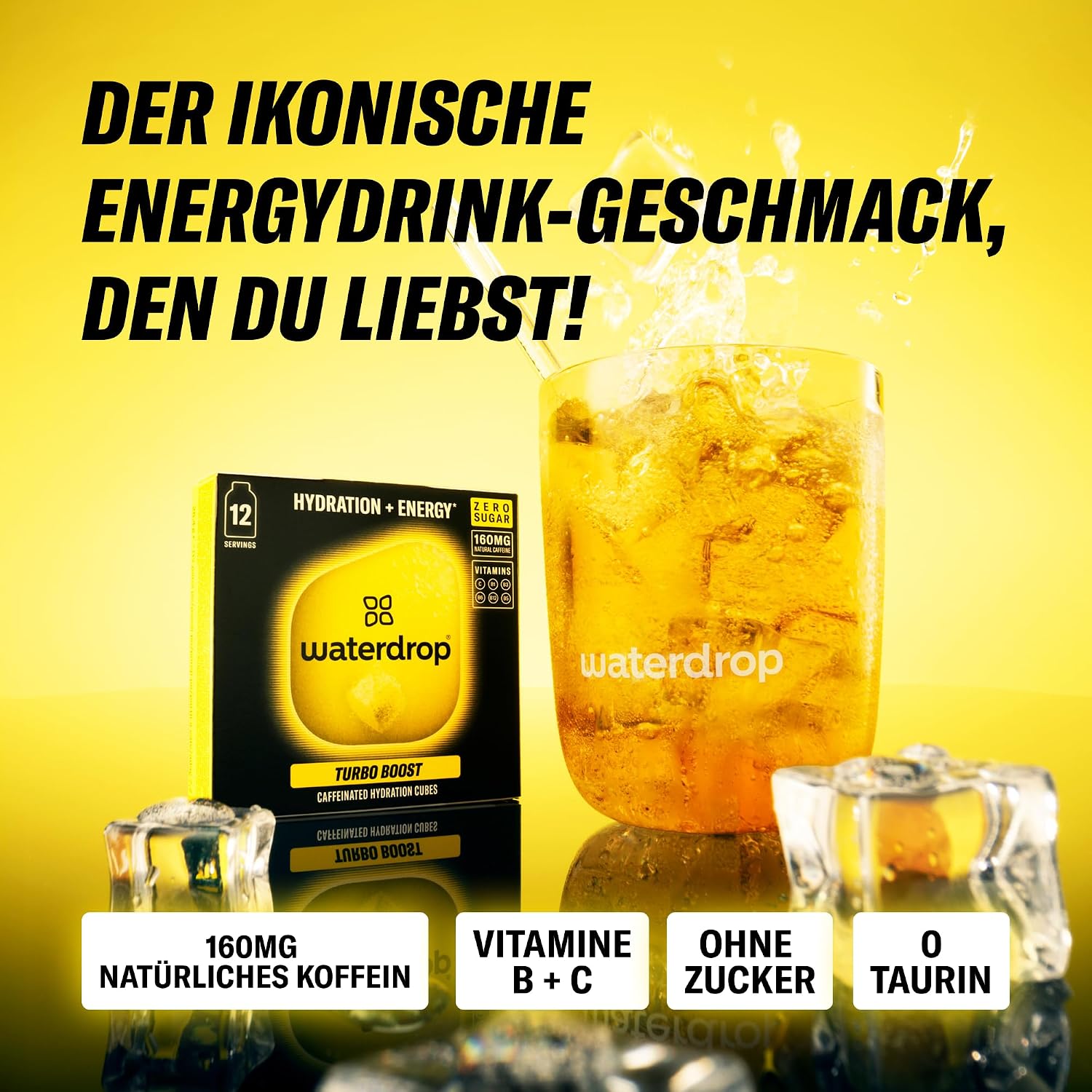 Detalle 2 de waterdrop Microenergy Turbo Boost 160 mg Koffein 🍬