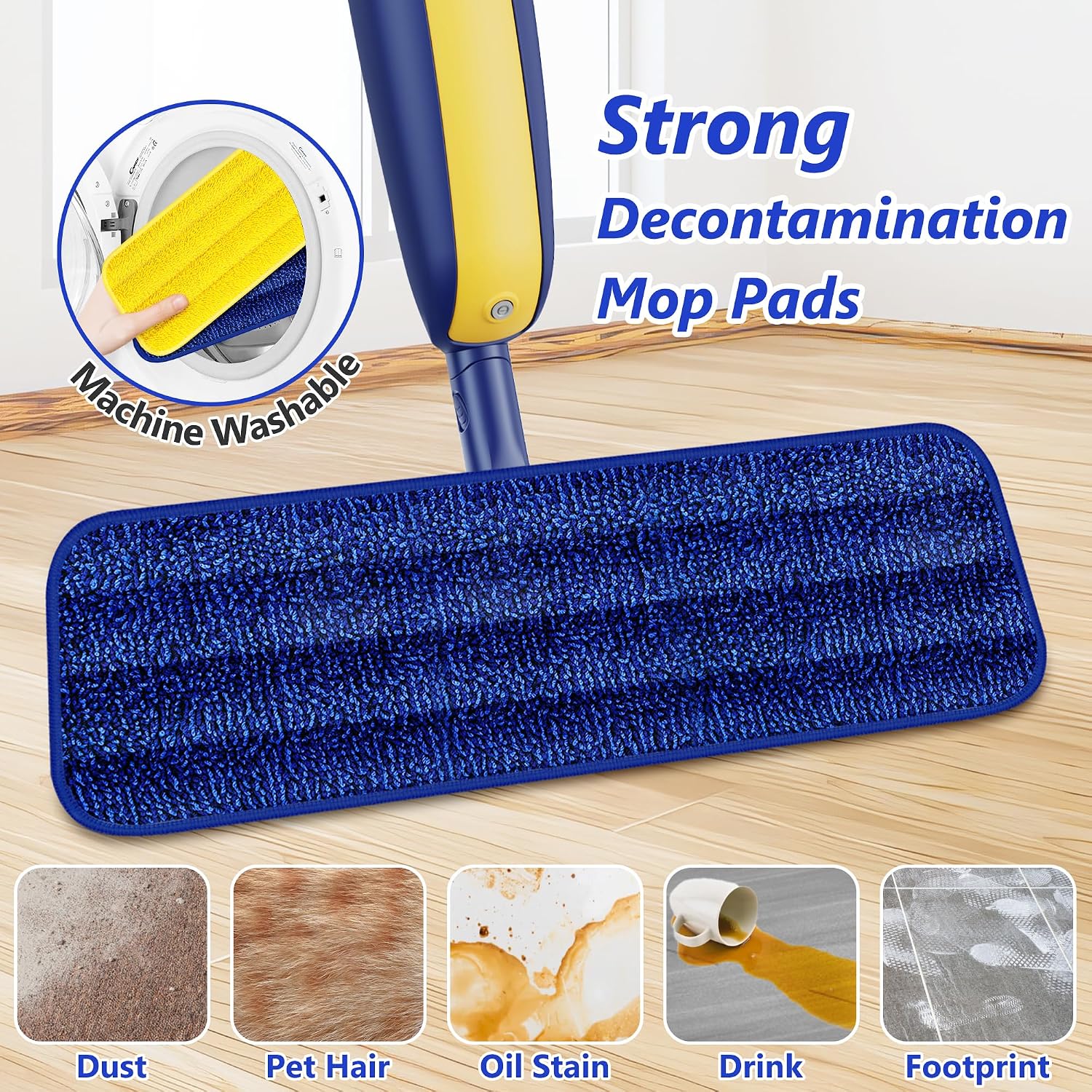 Detalle 1 de MANGOTIME 410SLHUANG2SL1HUANGPB1SH spraymop met 3 herbruikbare microvezelpads