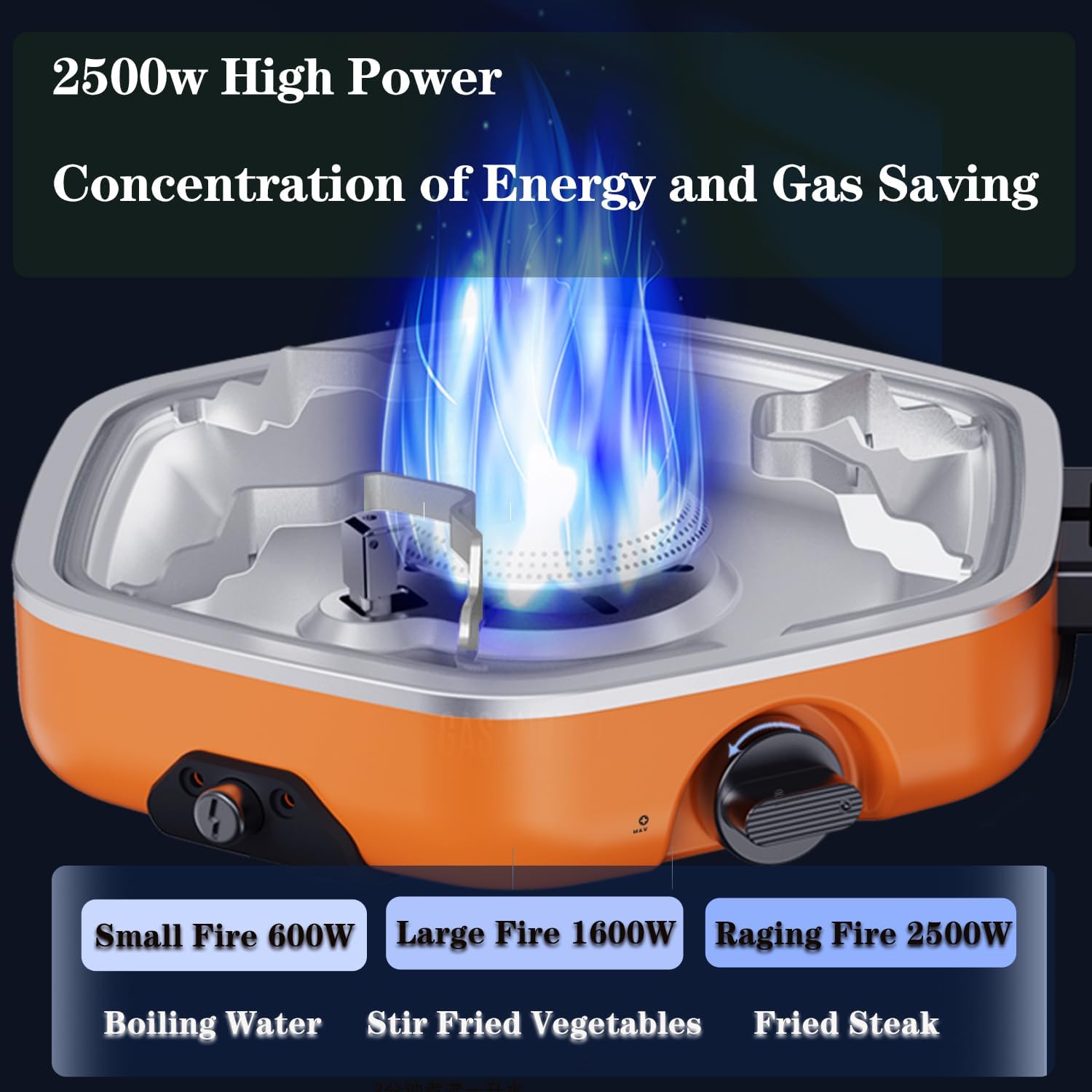 Thumbnail 3 de QSMYUYE 2 Burner Folding Camping Gas Stove with Piezo Ignition (Adjustable Burners)