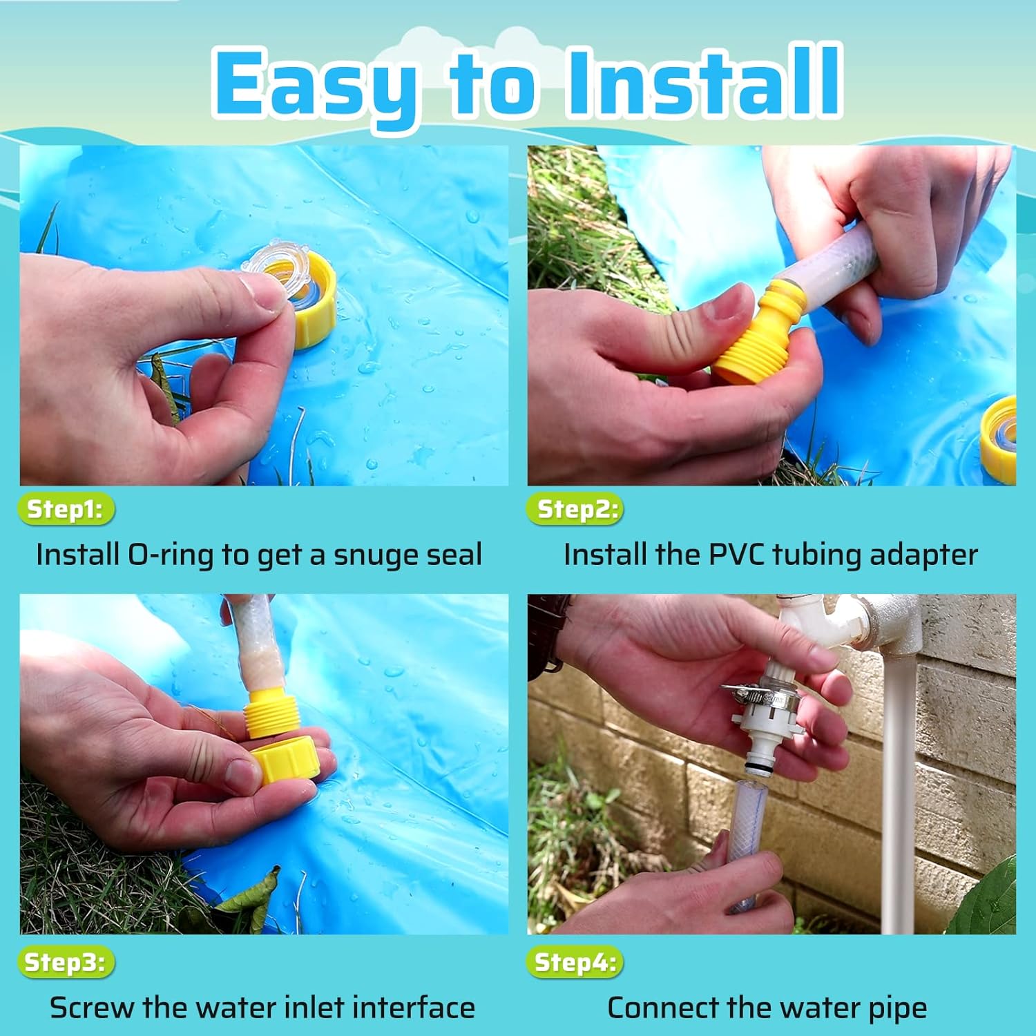 Thumbnail 4 de Anpro 170 cm Splash Pad (68") for Kids and Pets with 15 Anti-slip Tapes