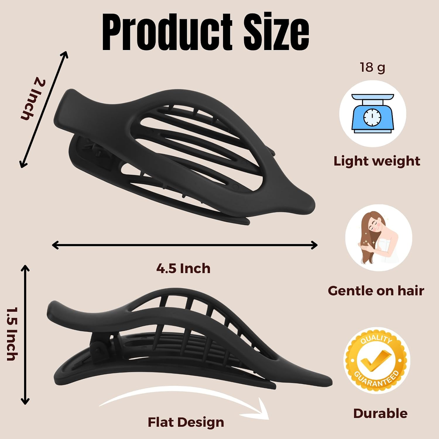 Detalle 2 de Flat Hair Clips, 8-Pack