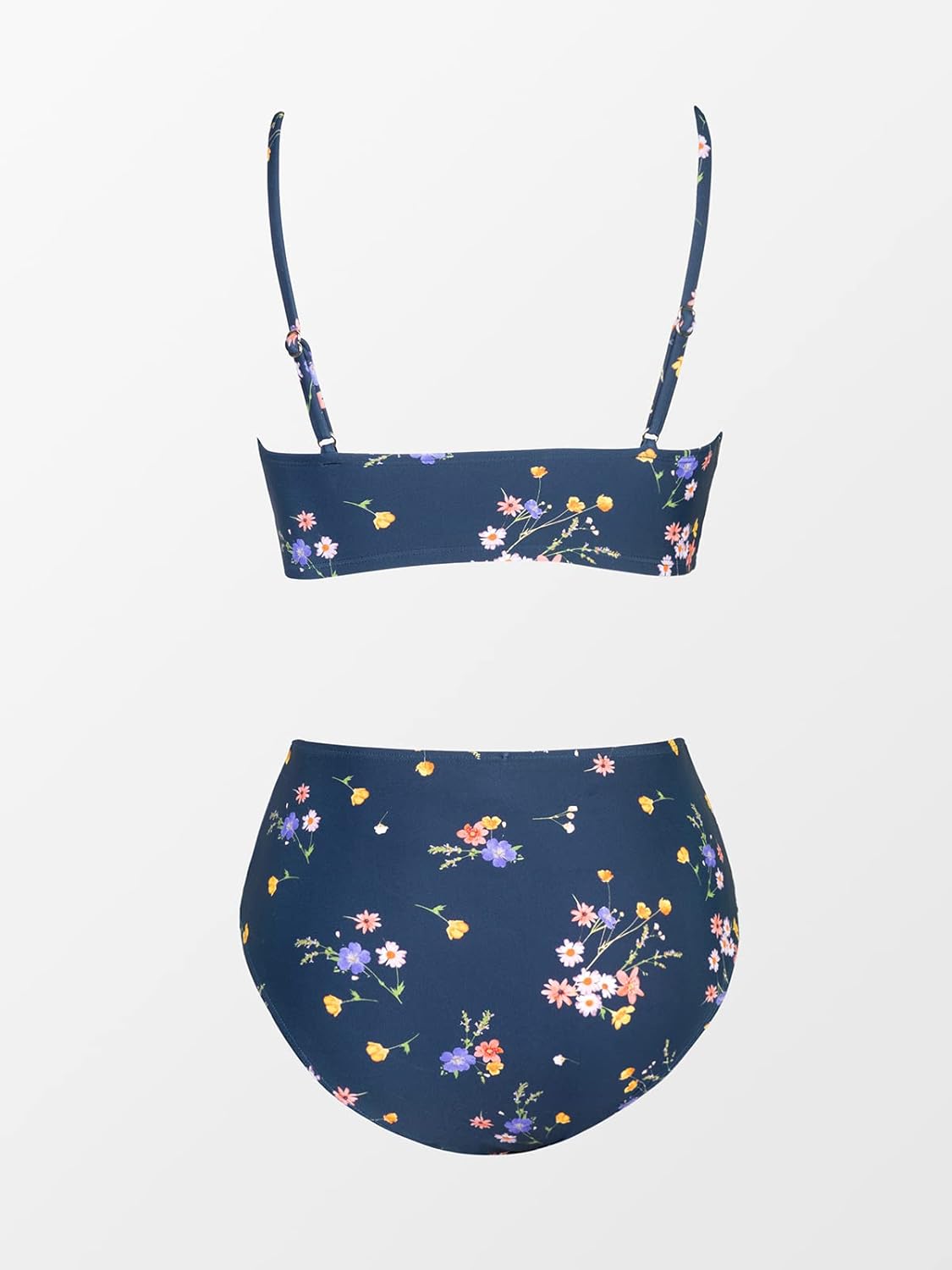 Thumbnail 4 de CUPSHE Women's Twist Front High Waisted Bikini Set: V-Neck, Padded Two Pieces