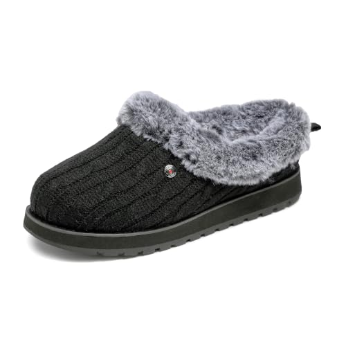 Imagen de Skechers Women's Keepsakes Ice Angel Slipper – Black/White, UK 5.5 en OfertitasTOP