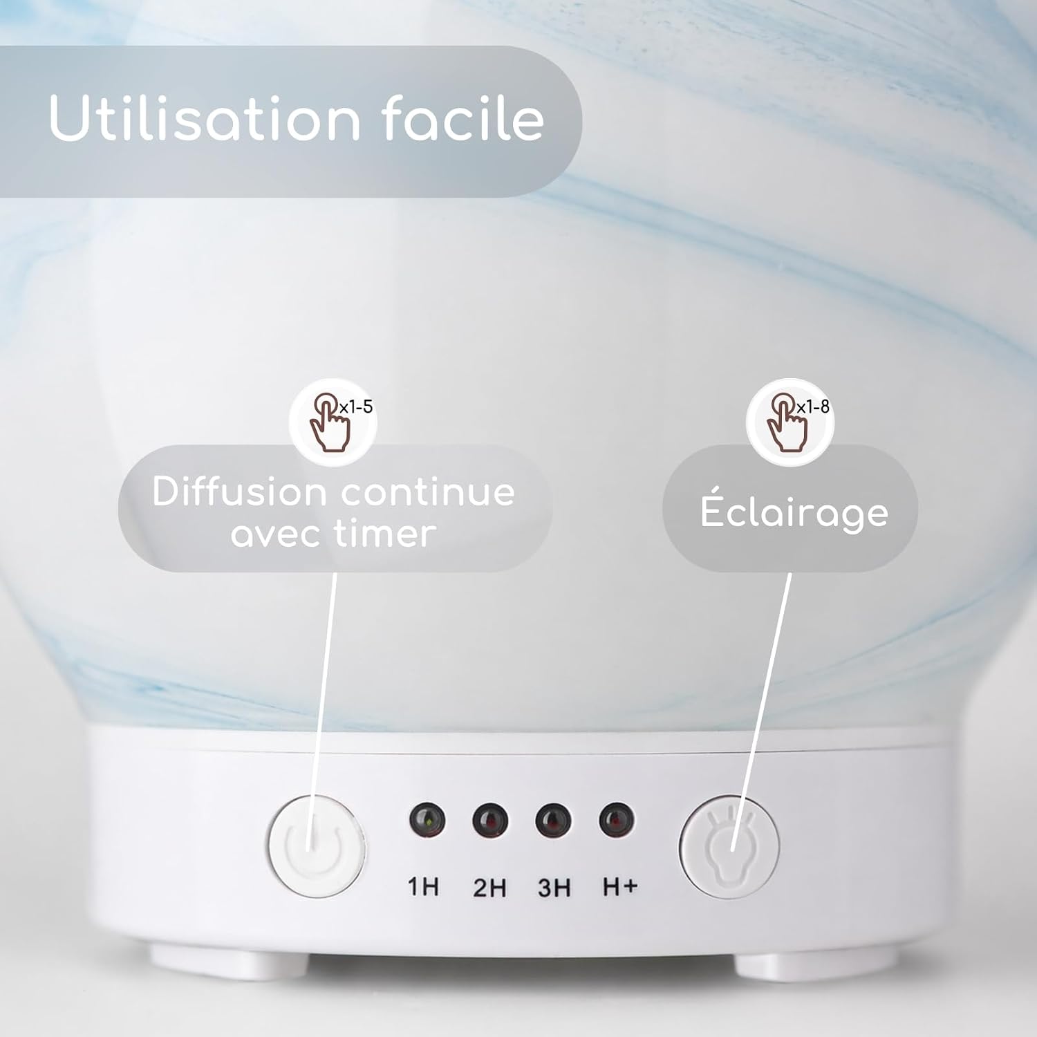 Detalle de Zen'Arôme SC22-2030 Jangcy – ultradźwiękowy dyfuzor 100 ml ze szkła z LED