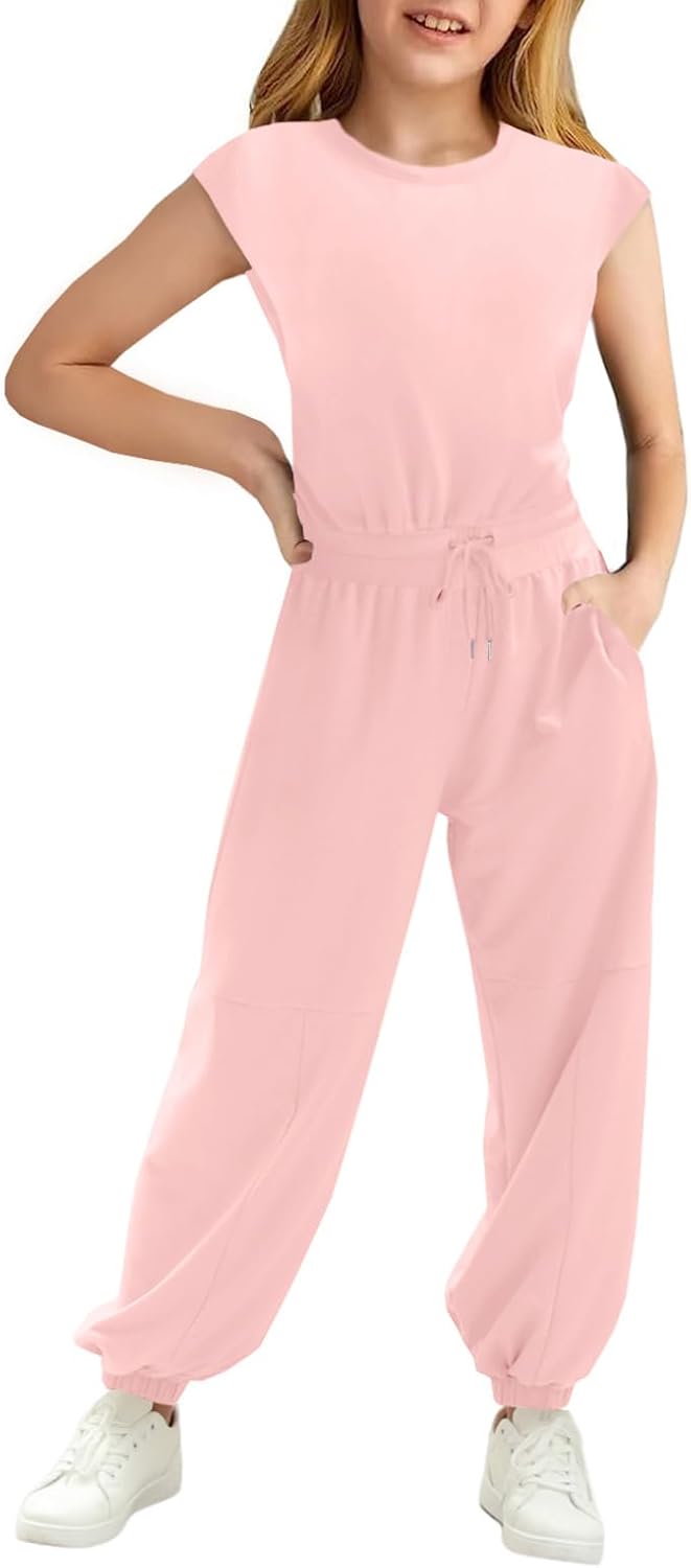 Thumbnail 6 de Haloumoning Kids Girl Jumpsuit – summer short-sleeve overalls with elastic waist