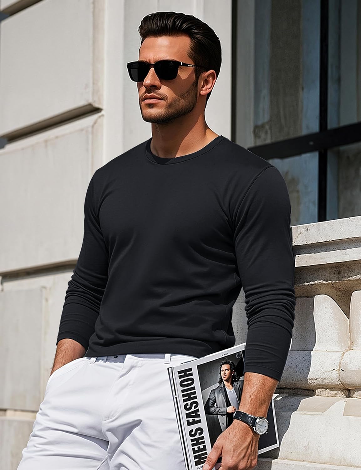 Thumbnail 2 de MAGCOMSEN Felpa uomo con girocollo e cotone: crew neck plain