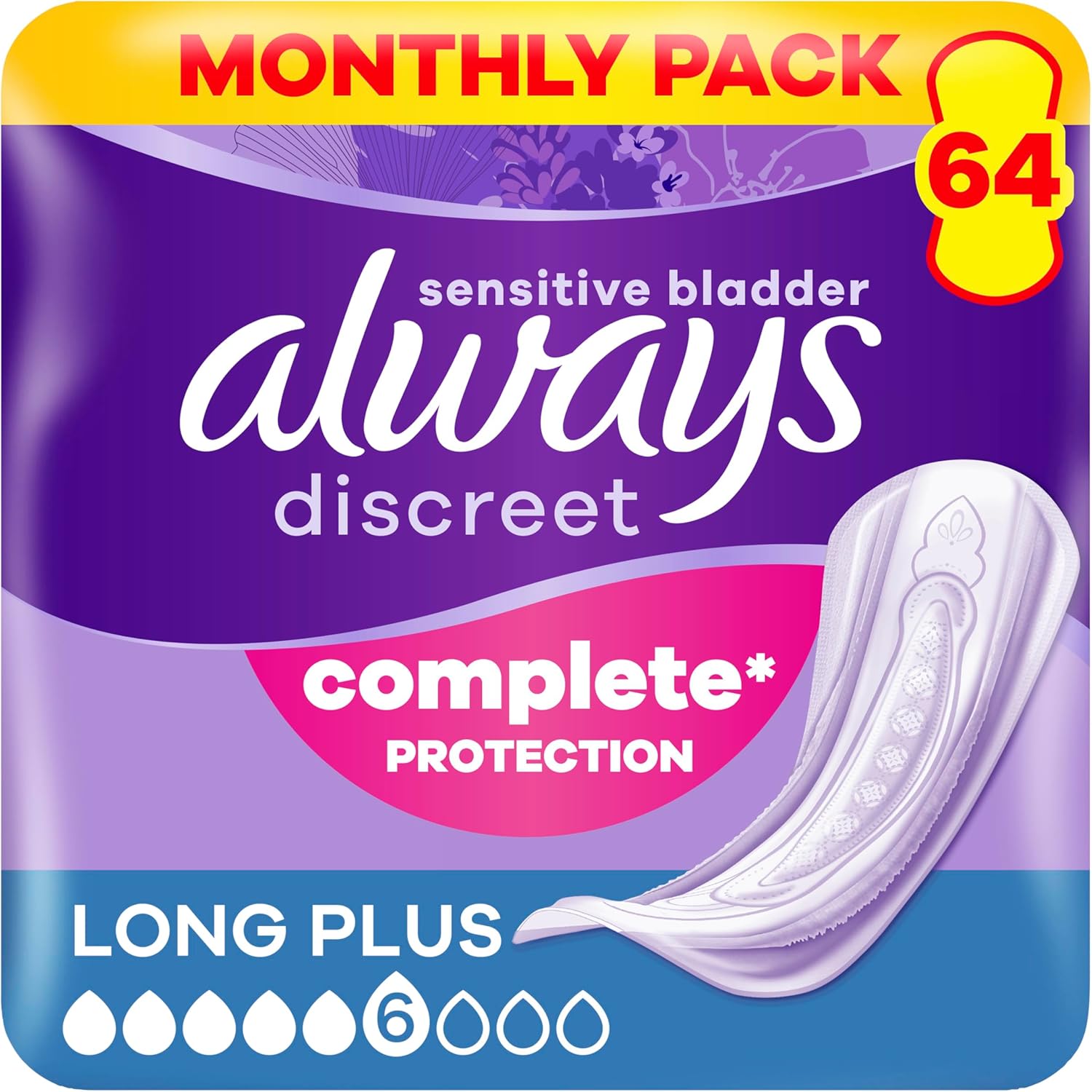 Detalle de Always Discreet 64 serviettes incontinence 🚺
