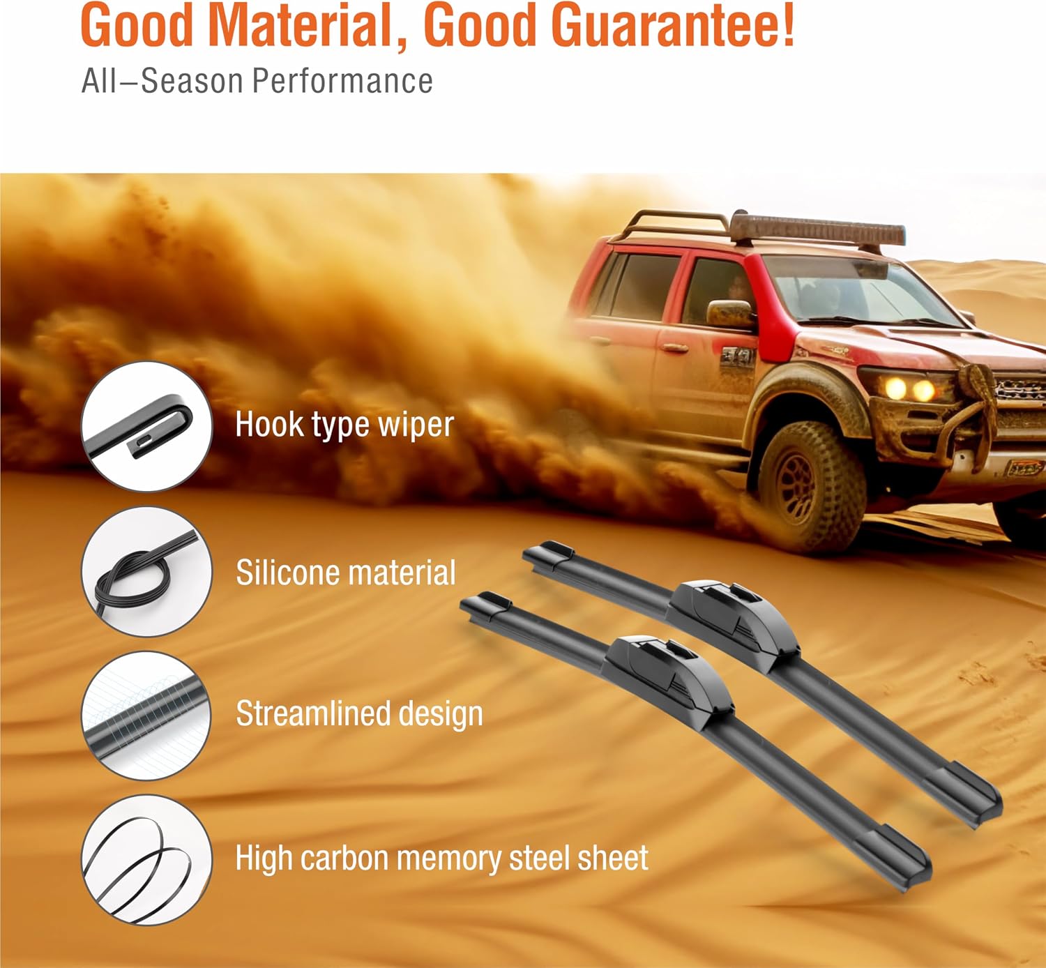 Thumbnail 3 de WOWIPER OEM 26"16" Silicone Wiper Blade Set of 2