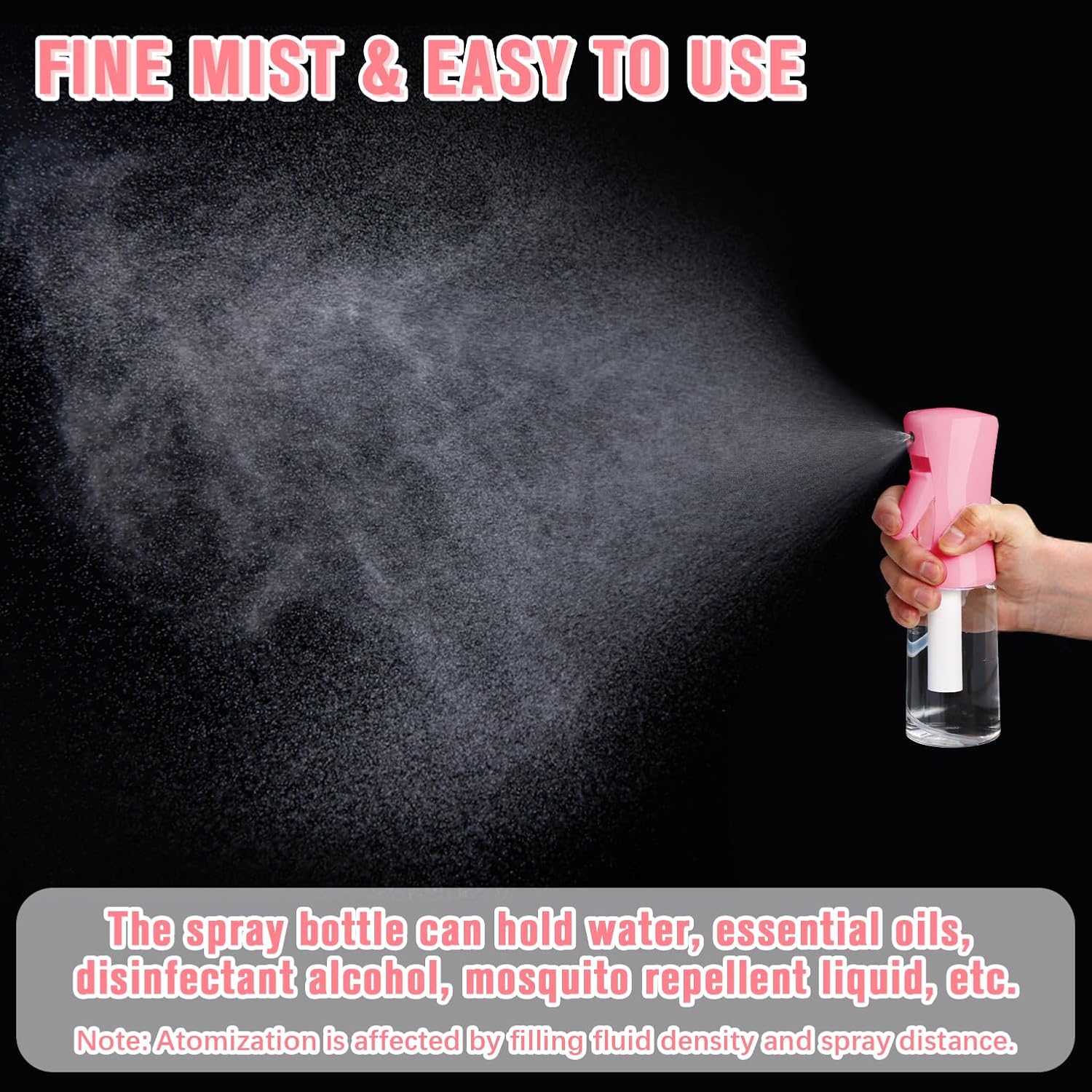 Detalle de Bottiglia Spray a Nebbia Fine 200 ml in PET (senza BPA) per capelli, pelle, piante e animali