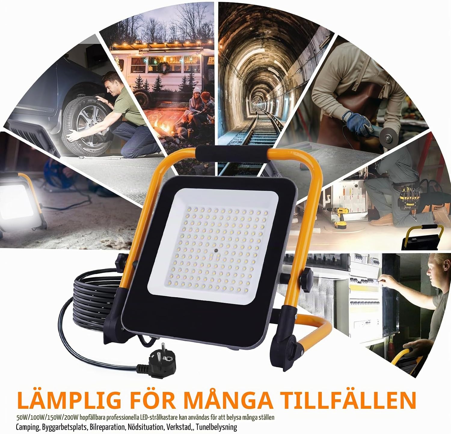 Detalle 2 de Fosingut Appliques de Projecteur 50W LED-byggspotlight, 5 000 lm, IP66