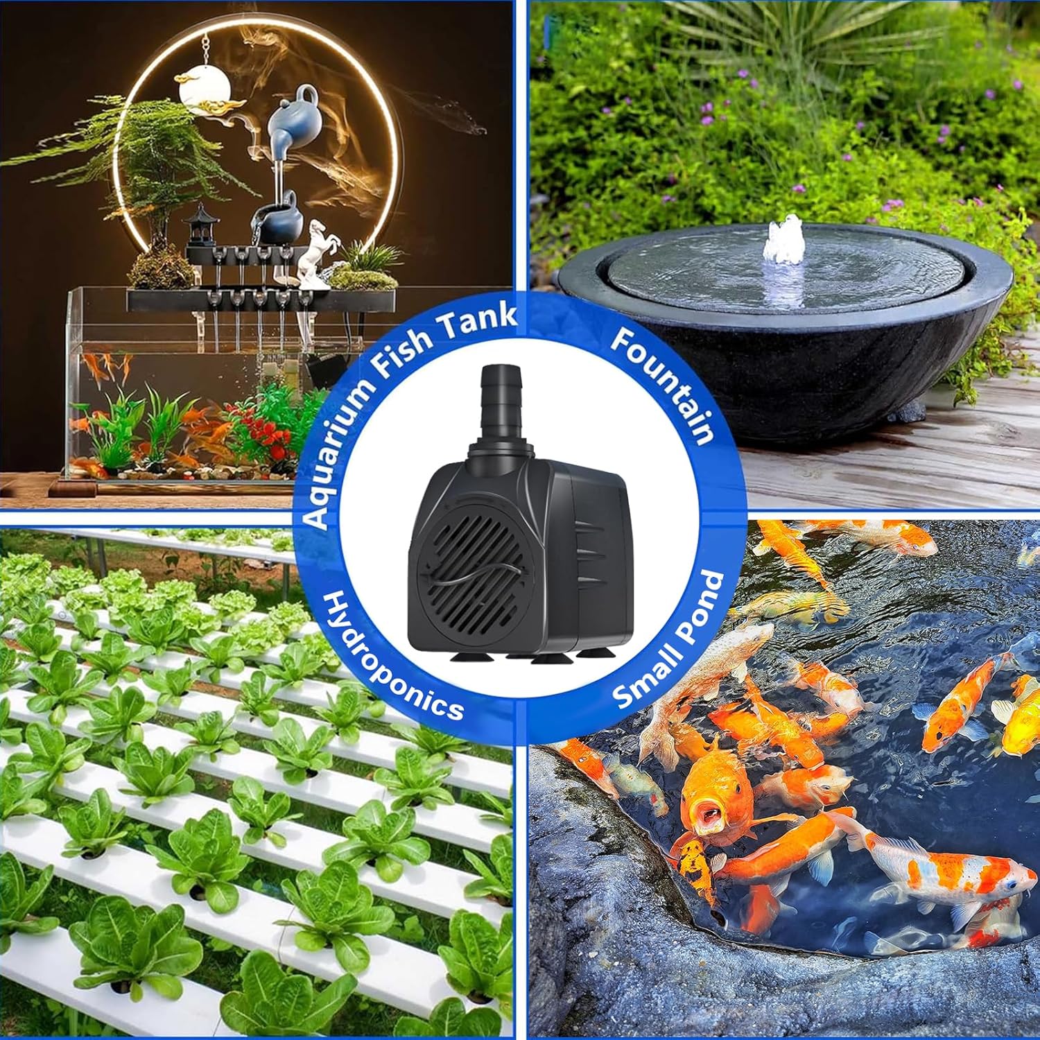 Thumbnail 6 de SongLong 1500L/H 25W Submersible Water Pump (3m Cable) – Ultra Quiet, 2m Lift, Overheating Protection