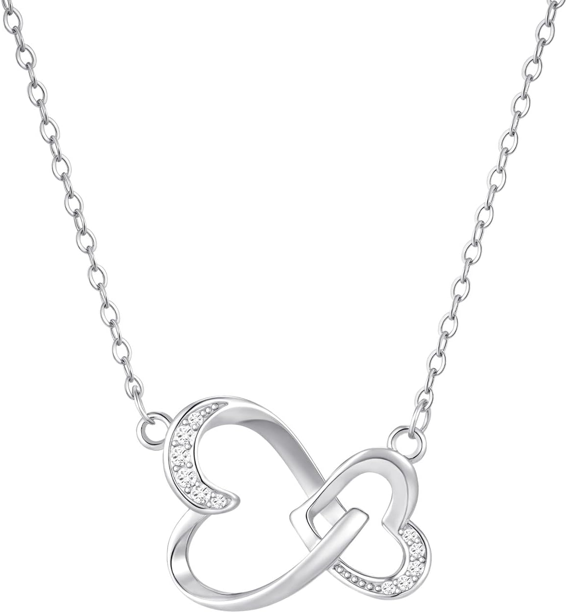 Detalle de VNOX Damen Halskette mit Herz 40+5 cm