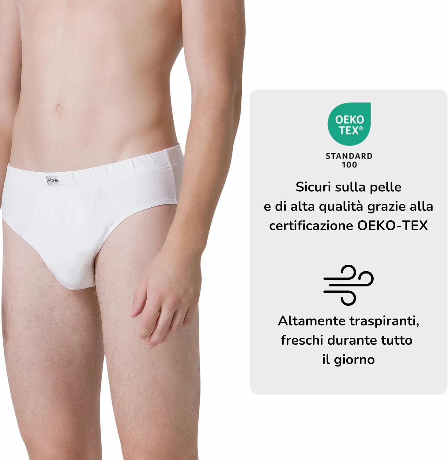 Thumbnail 4 de Liabel Slip da uomo in cotone elasticizzato (confezione 6 o 12 paia), traspiranti e Oeko‑Tex