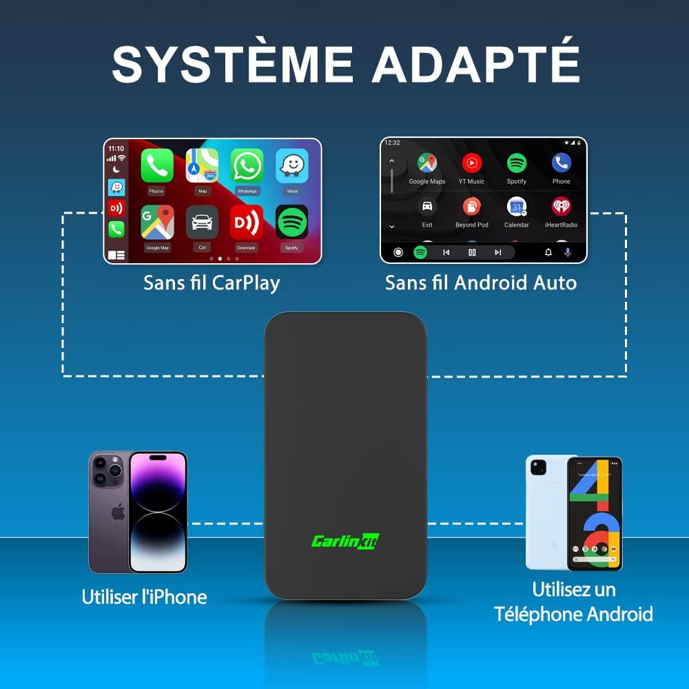 Thumbnail 4 de Carlinkit 5.0 2air : adaptateur CarPlay/Android Auto sans fil 2 en 1