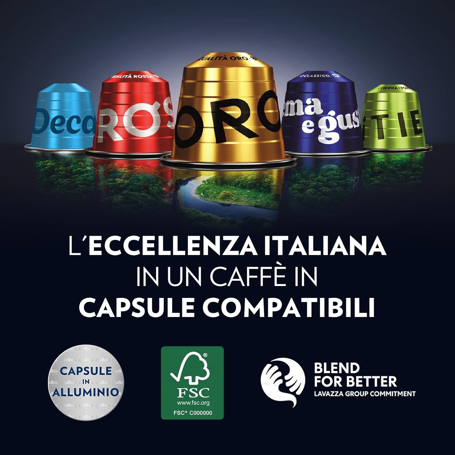 Thumbnail 2 de Lavazza Crema e Gusto Forte Capsule Compatibili Nespresso Original, 100 Capsule Alluminio - Intensità 13/13
