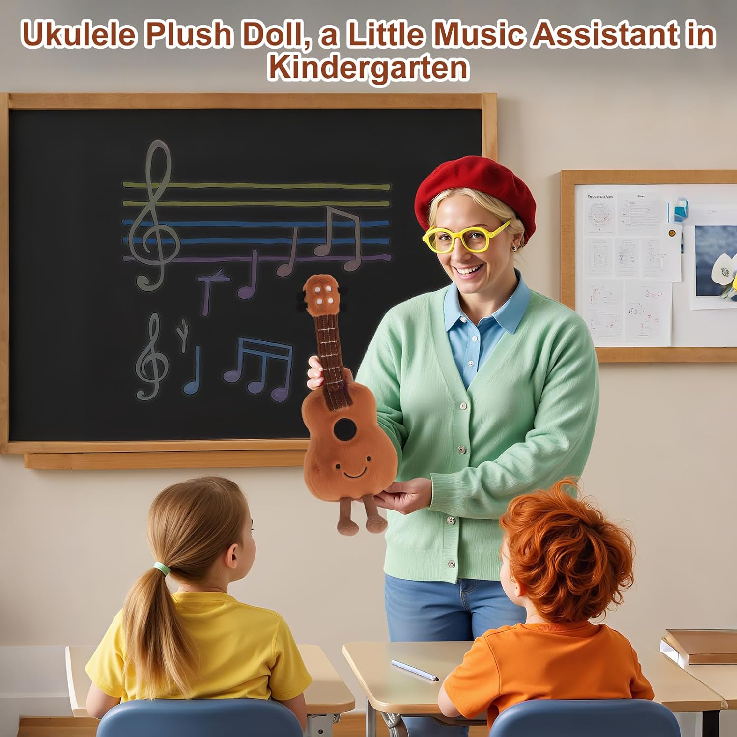 Thumbnail 3 de Cute Guitar Plushie Toy — Musical Plush Doll for Cozy Rooms and Gifts