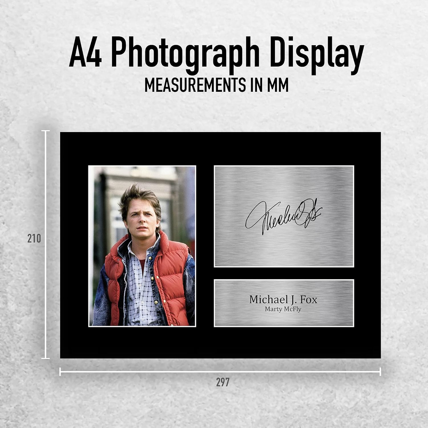Thumbnail 1 de HWC Trading A4 Michael J Fox Back to the Future Signed Print — Marty McFly Memorabilia