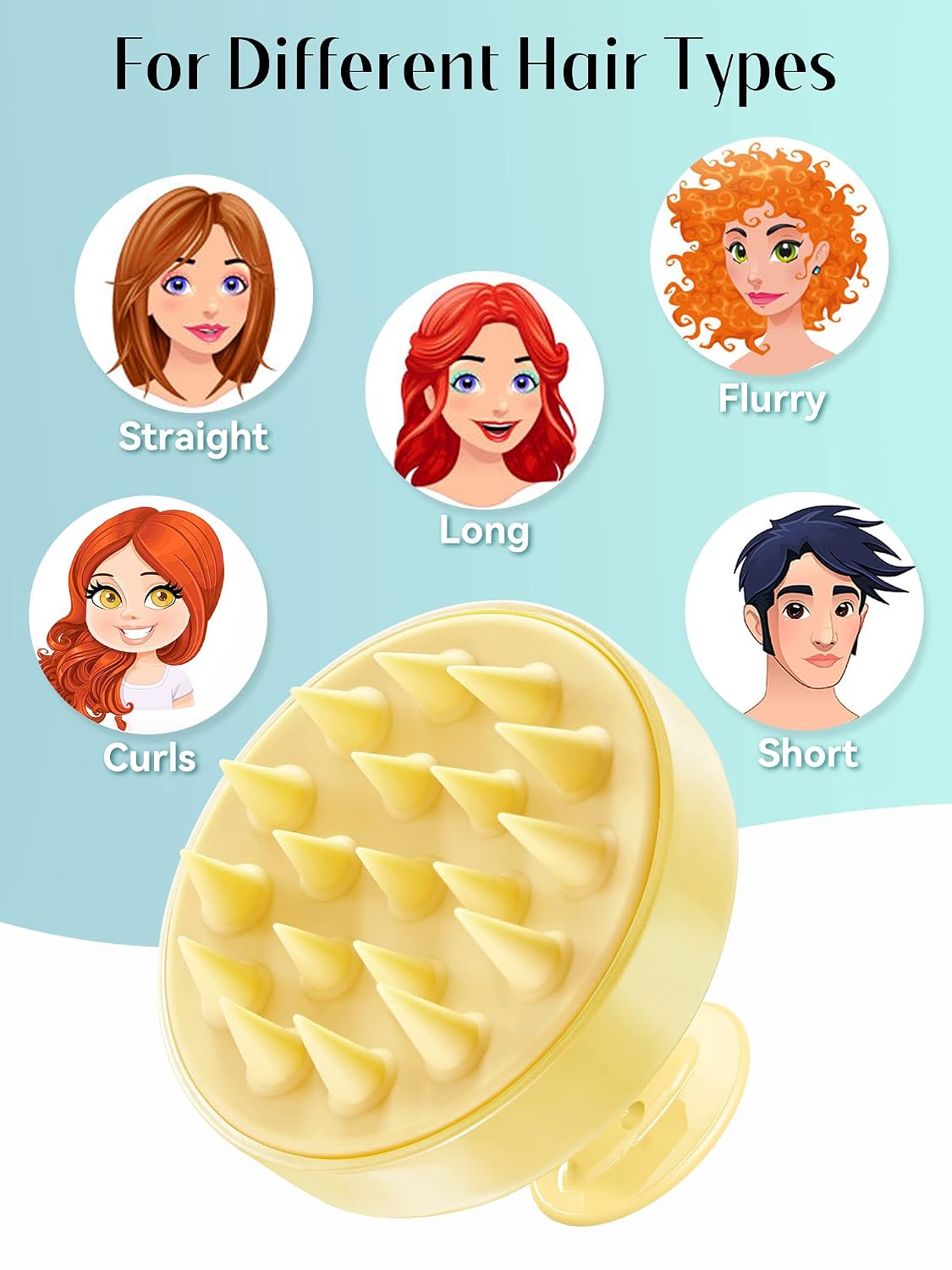 Detalle 2 de HEETA Scalp Massager with Silicone Bristles