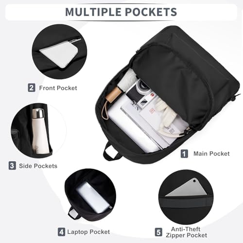 Thumbnail 2 de HYC00 School Backpack: Lightweight, Water-Resistant 18L Rucksack for Teens and Adults