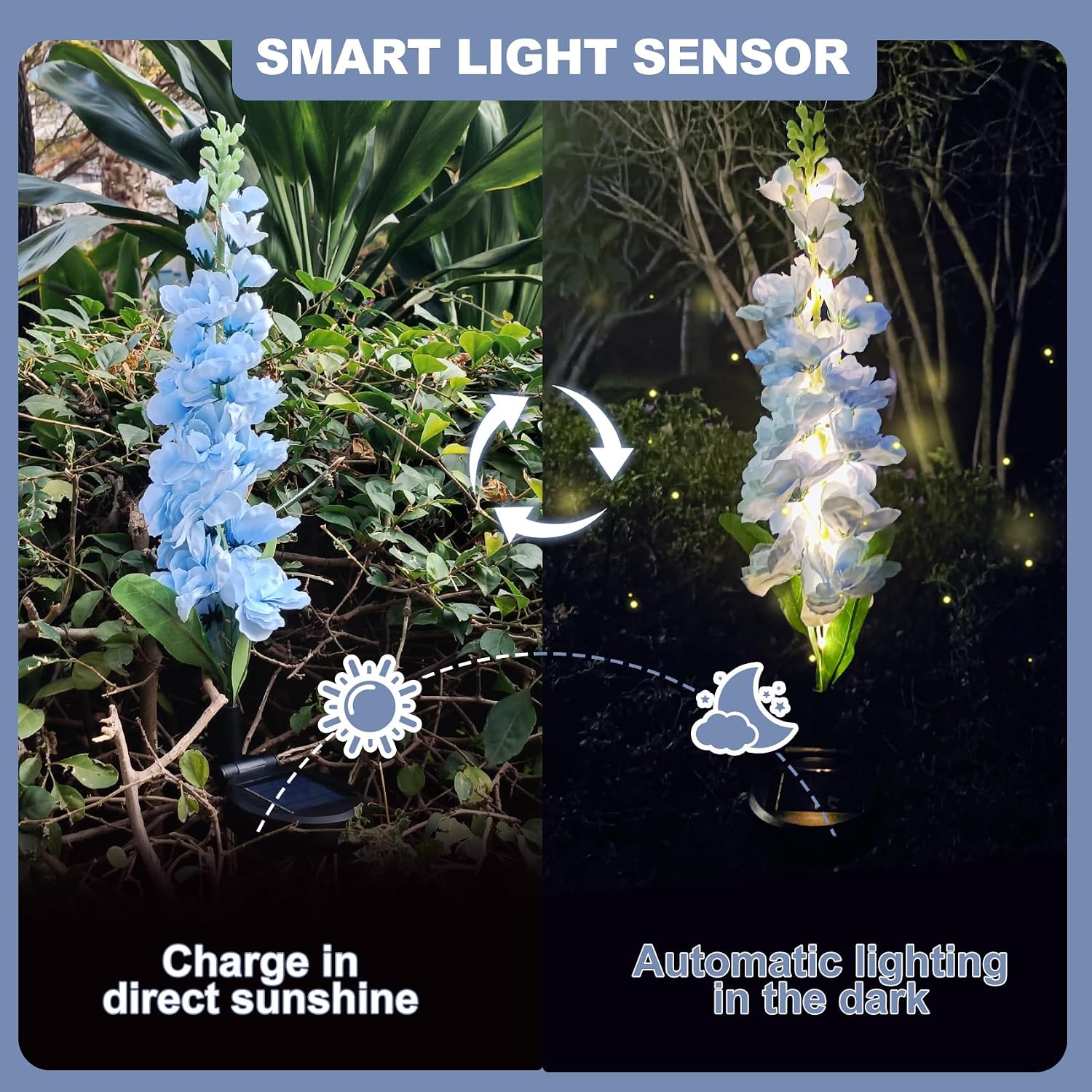 Detalle 2 de Solar flower garden lights 2 pack, 20 LEDs
