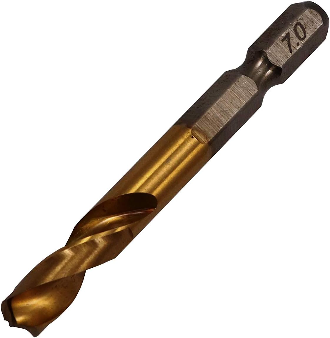 Detalle 2 de イチネンアクセス RELIEF 26856 六角軸ショート鉄工ドリル 7.0mm チタンコーティング