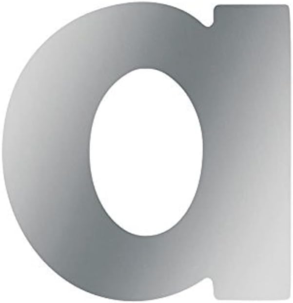 Detalle de Metafranc Hausnummer 0 – Edelstahl, 120 mm, 3D-Design, gute Lesbarkeit