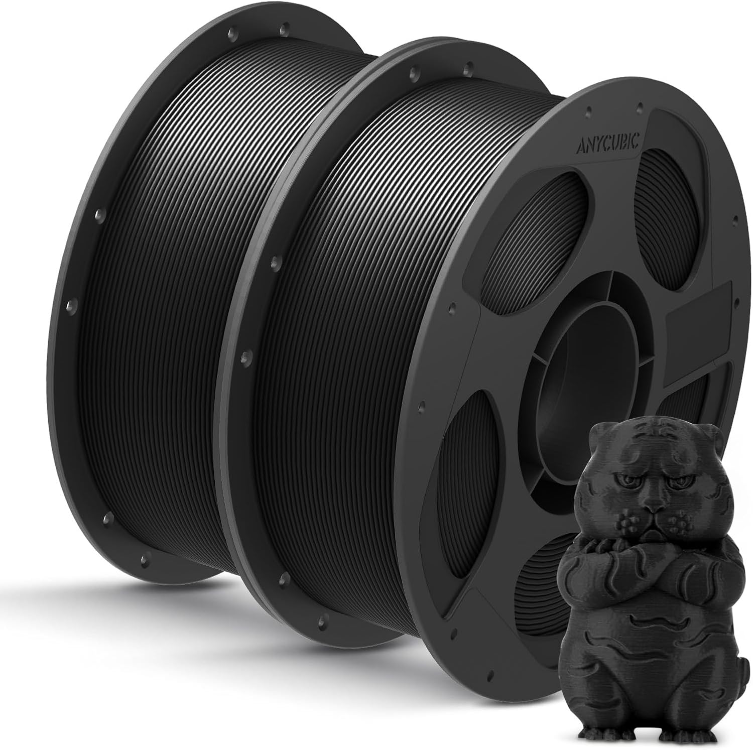 Detalle de Anycubic PLA Filament 1.75mm Bundle (±0.02mm accuracy) — 1KG spool + 2KG black/black