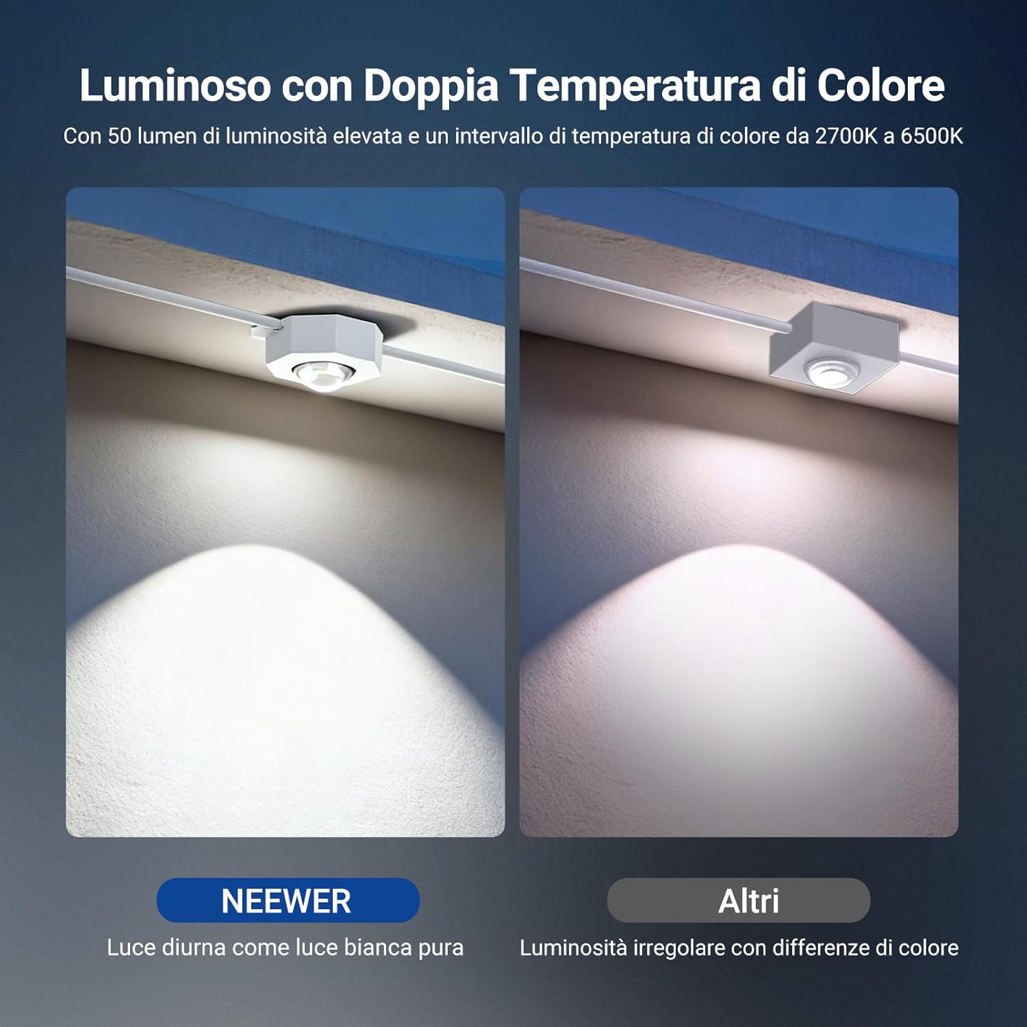 Thumbnail 4 de NEEWER Luci Esterne Permanenti 45m NR02 con AI, 90 LED, RGBW e controllo app (Alexa)