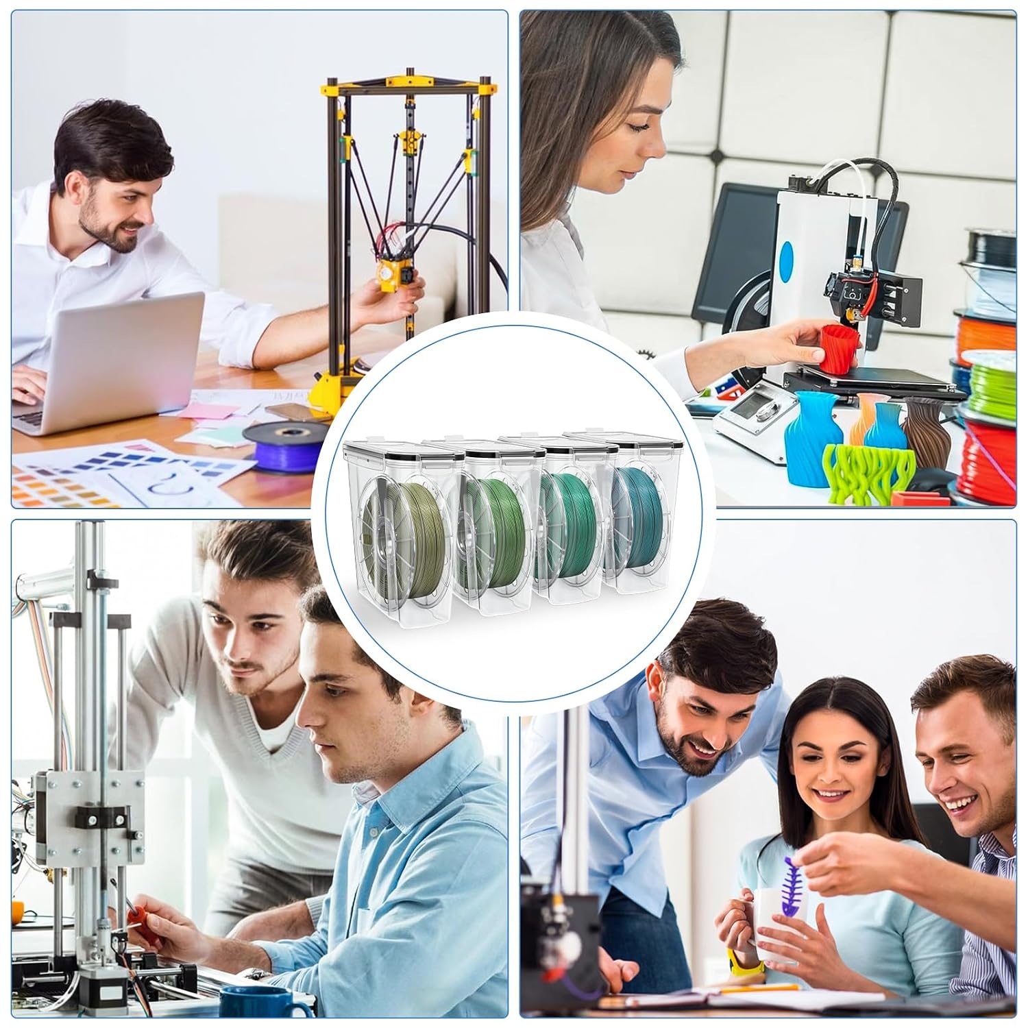 Thumbnail 6 de Wiseten förvaringslådor för 3D-filament, 4-pack, 4,0 l med silikonförsegling