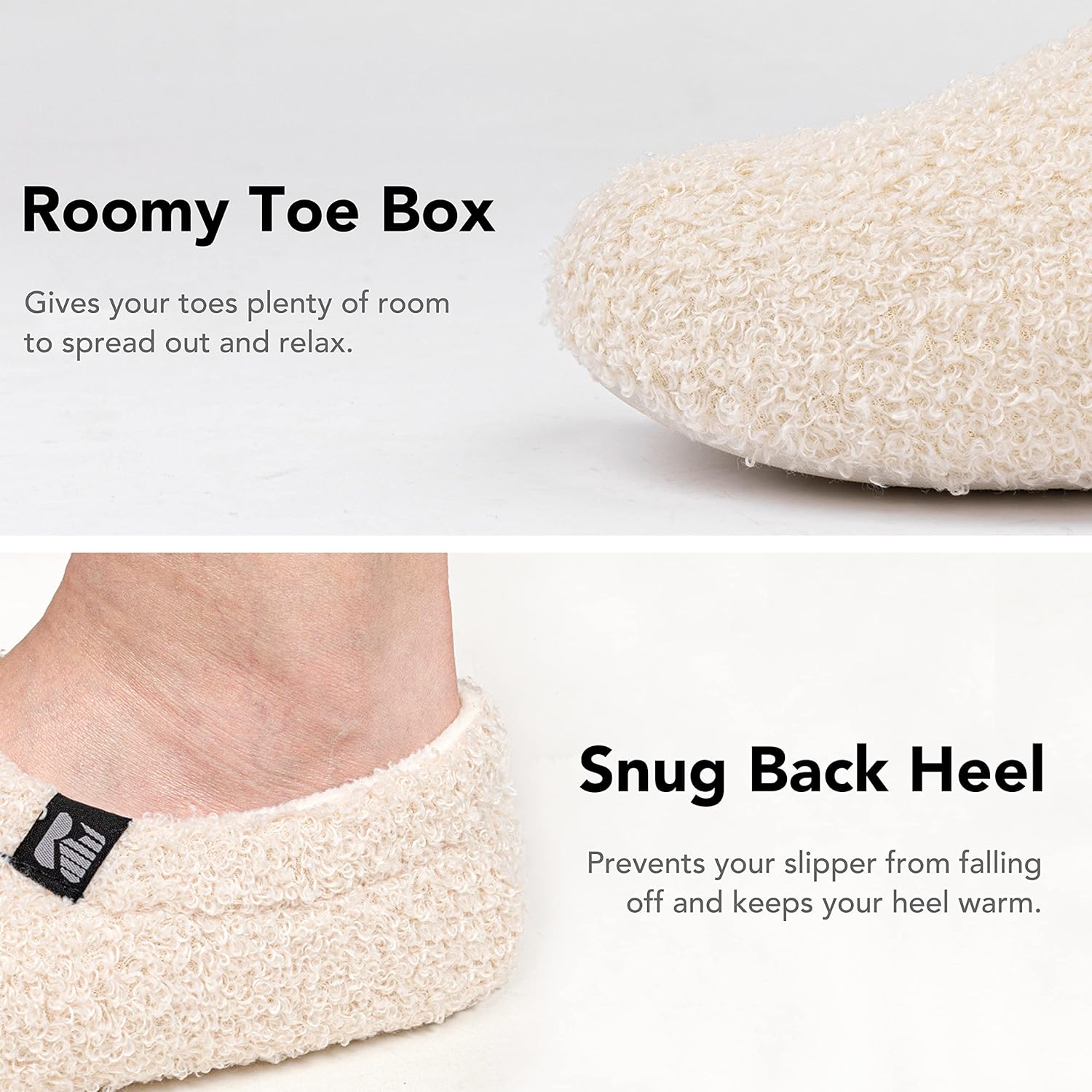 Detalle 1 de RockDove Women's Teddy Fleece Closed Back Slippers