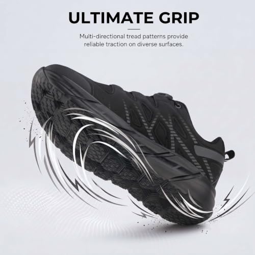 Thumbnail 4 de Hitmars Baskets Homme Chaussures de Sport à molette – légères, noir, 43