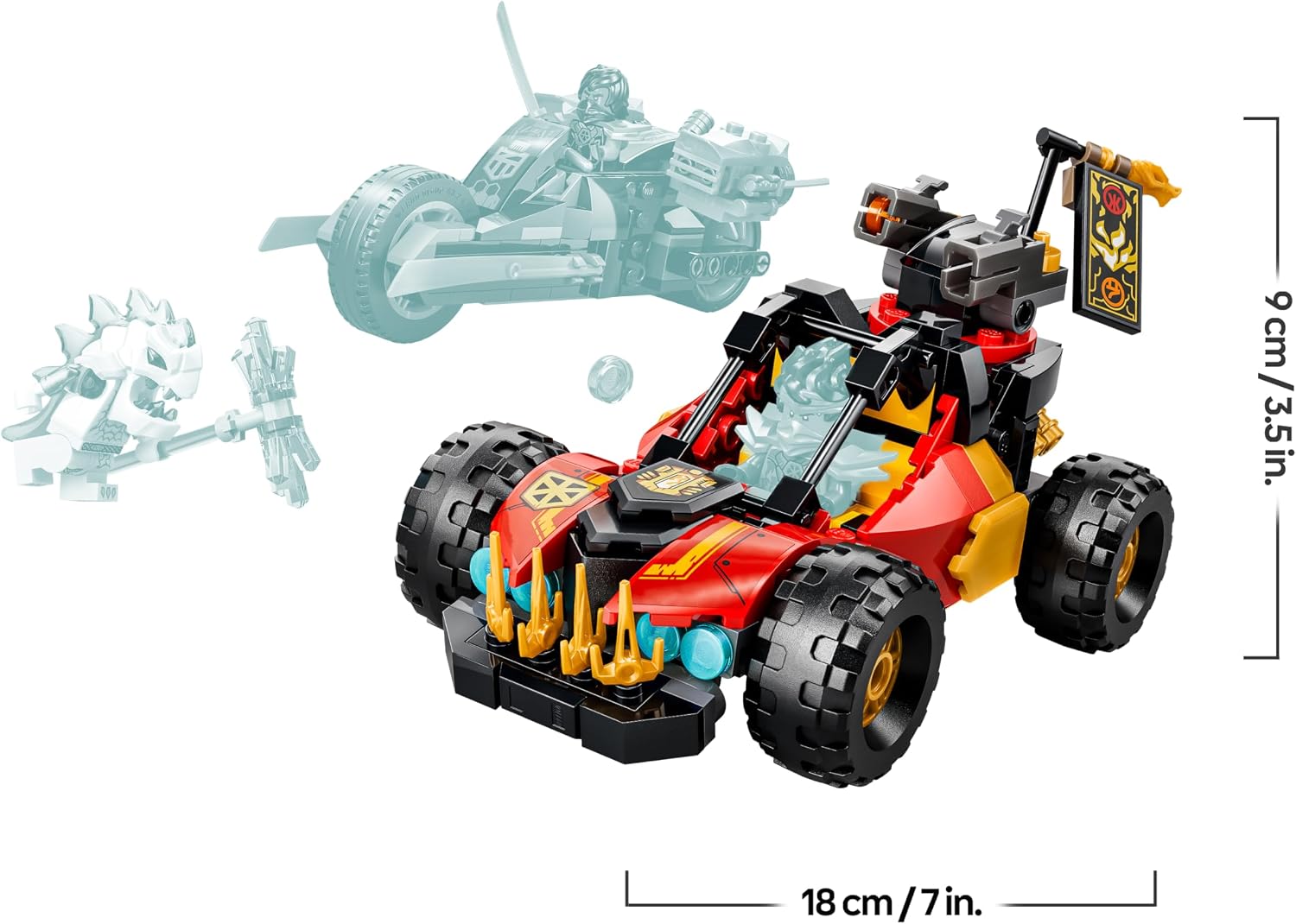 Thumbnail 6 de LEGO NINJAGO Kais und Coles Kombi-Flitzer (71864) – Ninja Spielset mit zwei Fahrzeugen, drei Minifiguren inkl. Kai & Cole