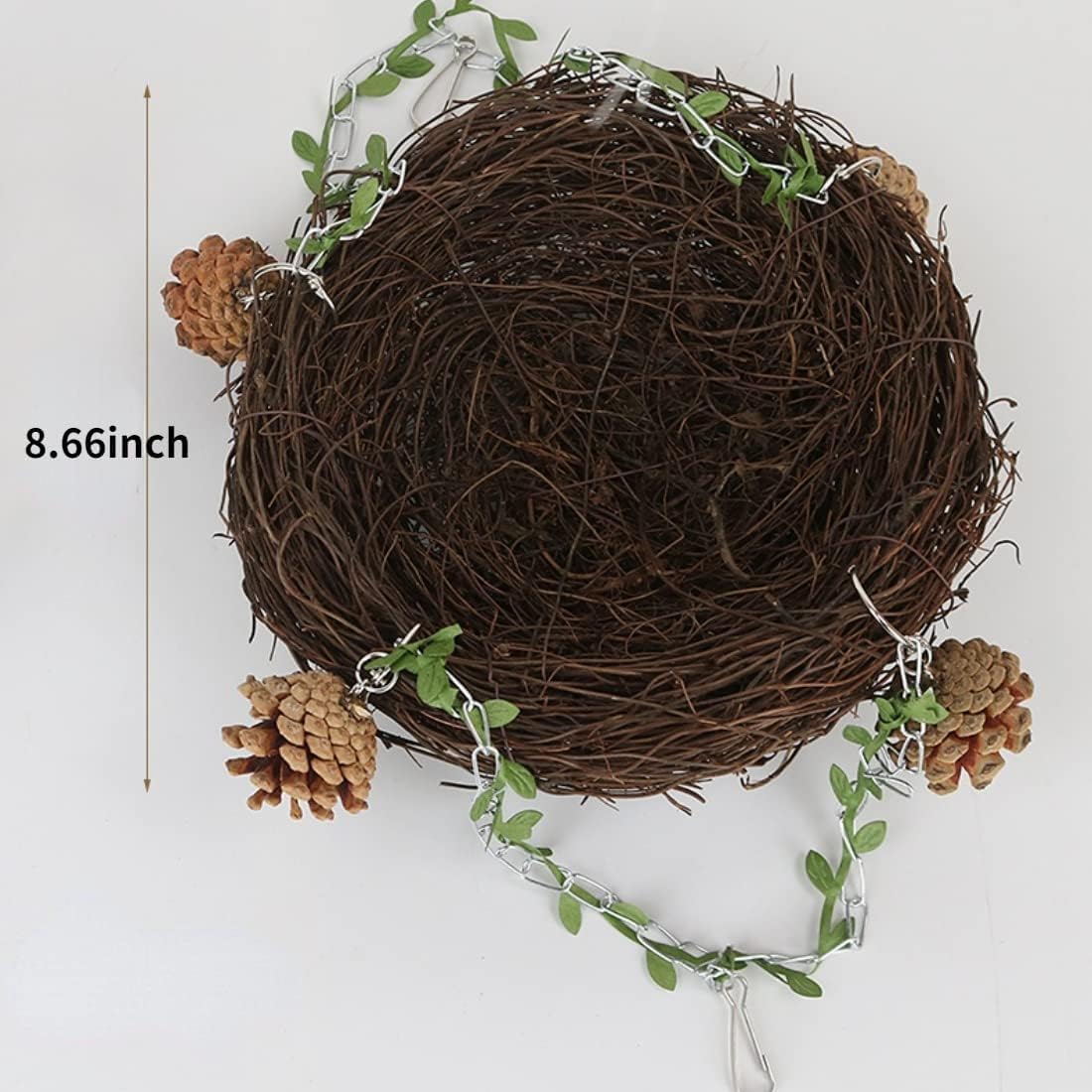 Detalle 2 de Natural Rattan Nest Large bird swing 8.66 inch