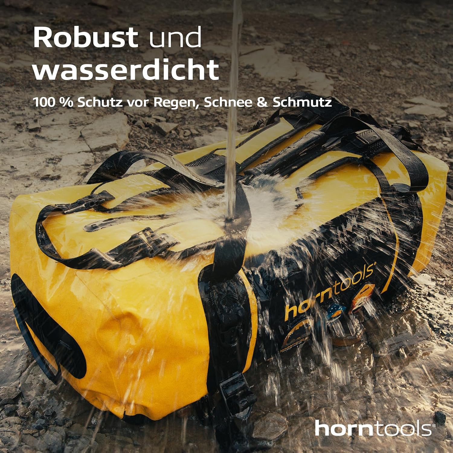 Thumbnail 1 de horntools Expedition Tasche 90 l – 100% wasserdicht, abnehmbare Tragegurte, gelb