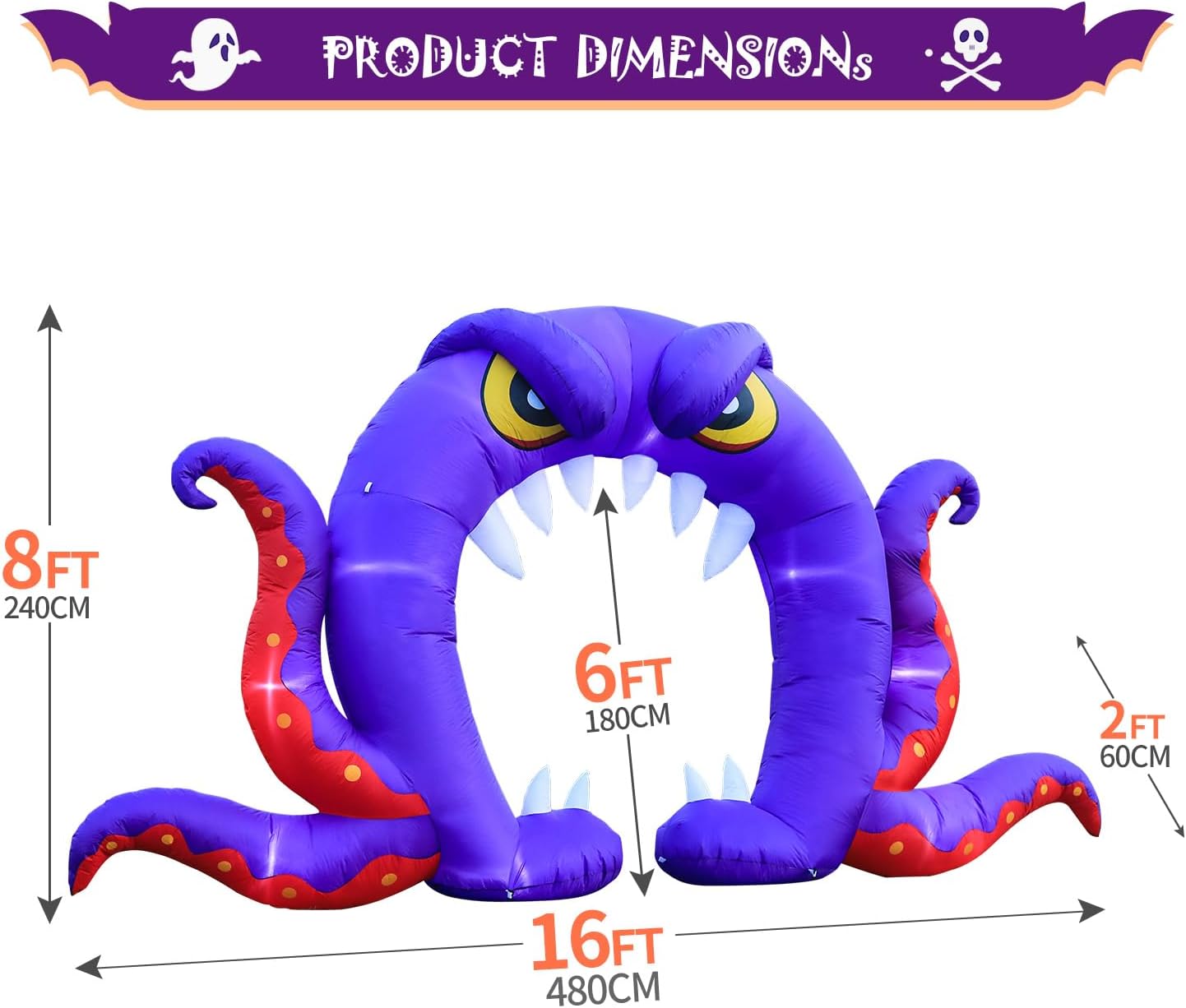 Detalle de DomKom Halloween Inflatable Archway, 16FT