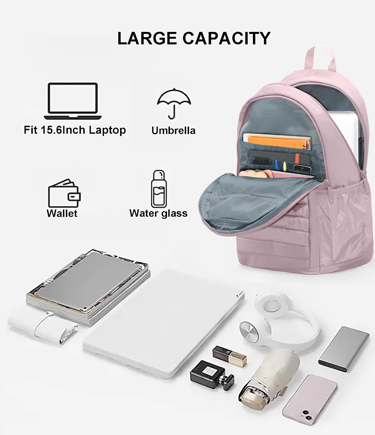 Detalle de KEOFID Anti-Thief Travel Backpack 17 x 12 x 6.3in