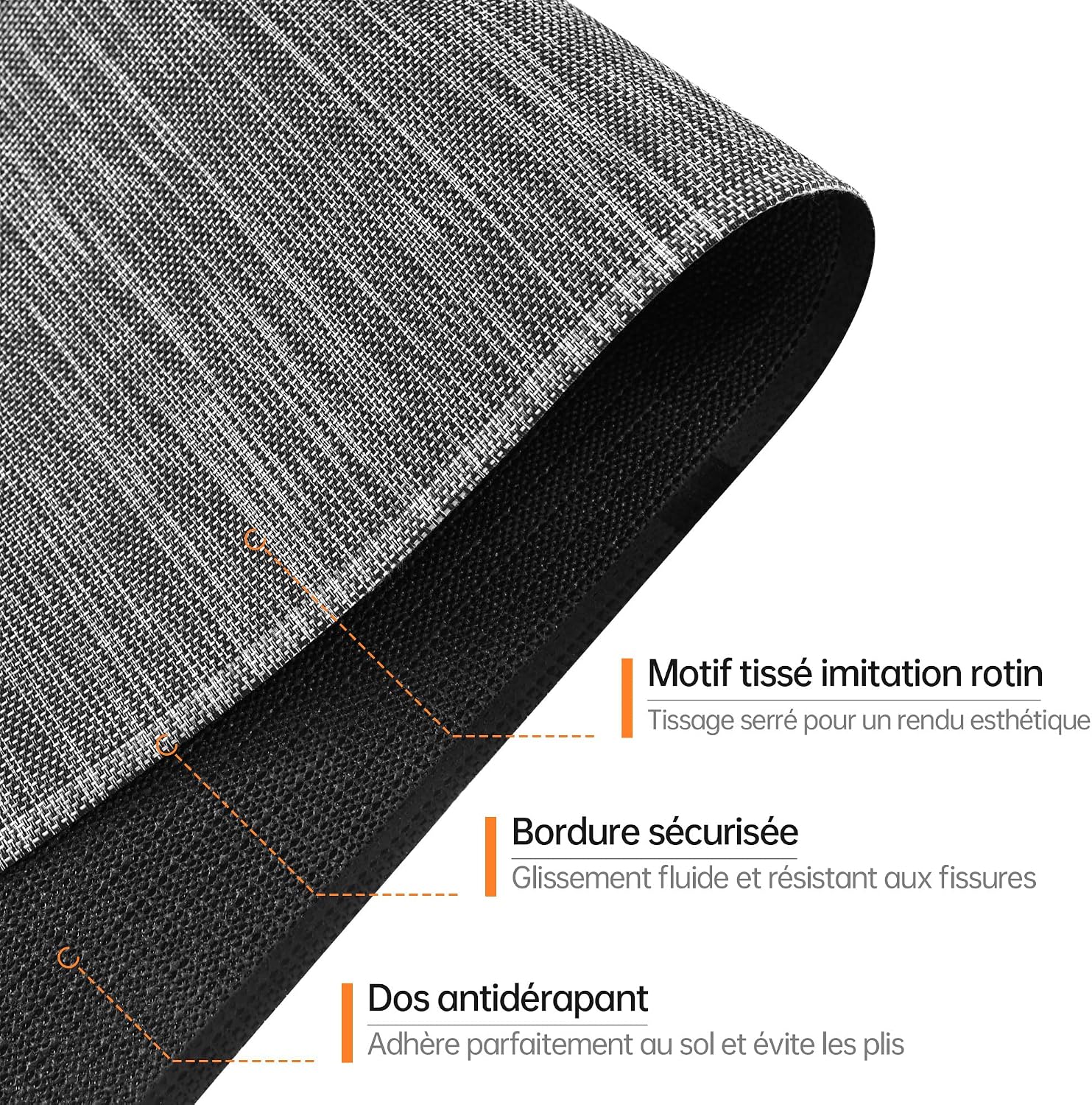 Detalle 2 de HOMEK Tapis chaise de bureau 115x150 cm