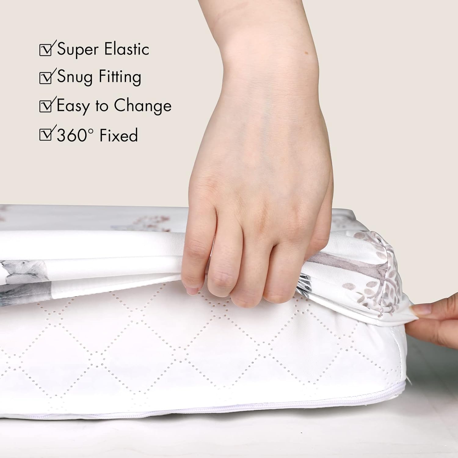 Thumbnail 3 de GLLQUEN BABY Moses Basket Fitted Sheets 2-pack