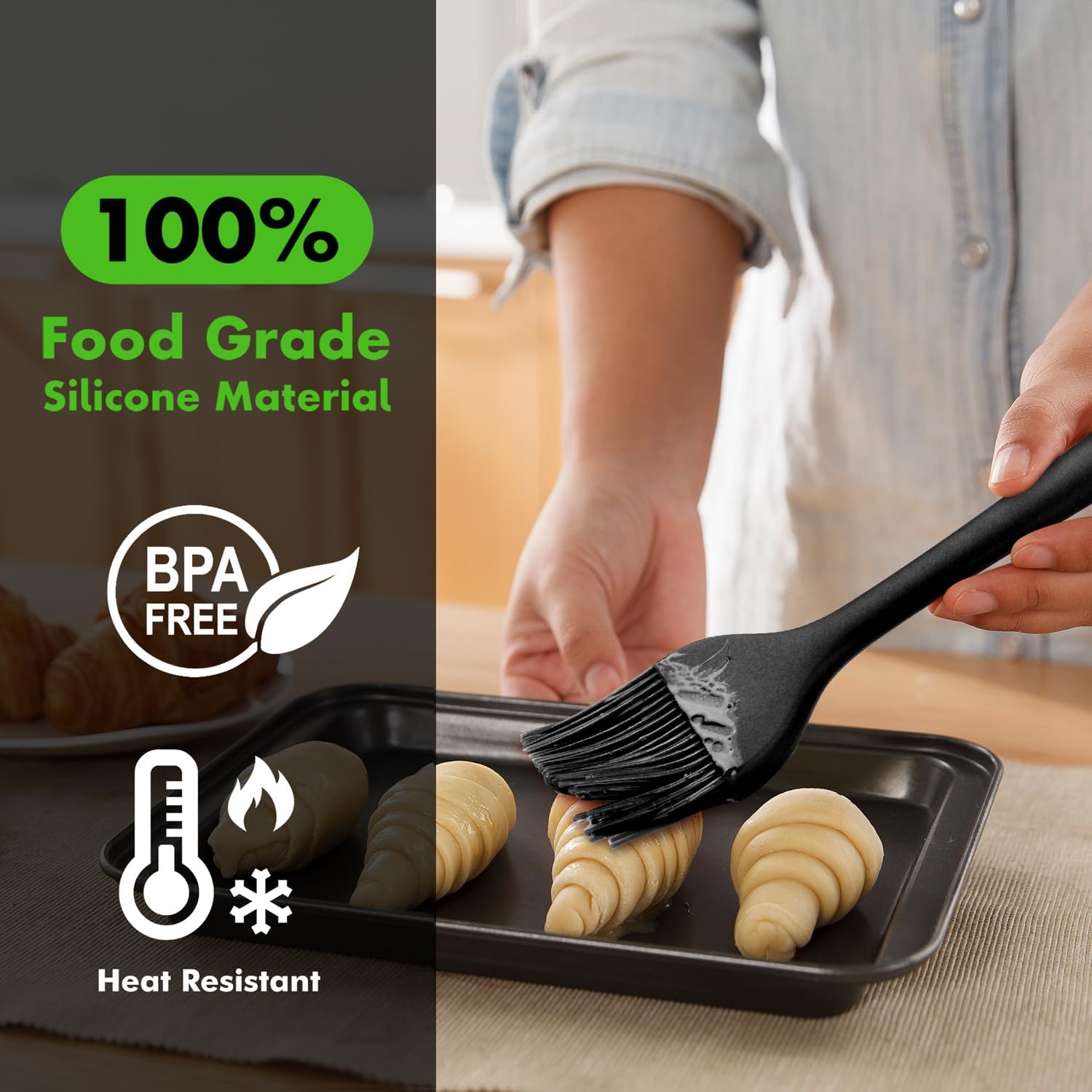 Detalle de HOTEC 600℉ Basting Brushes 2-Pack