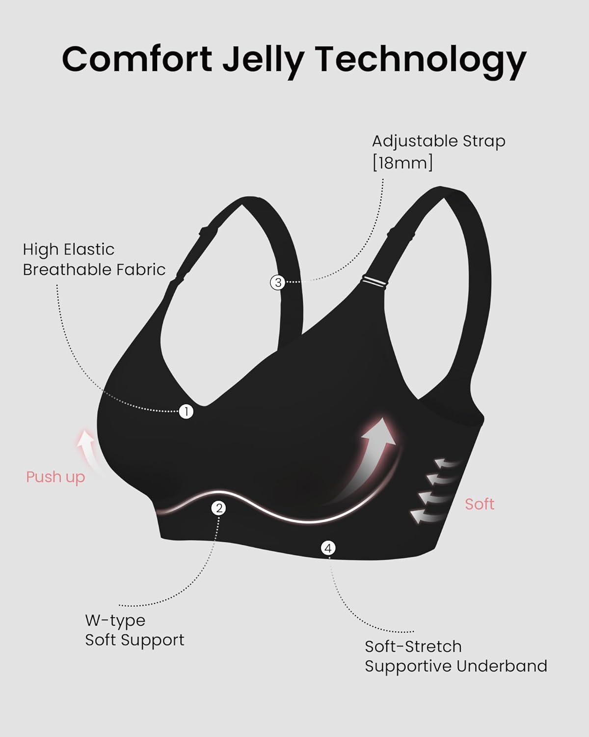 Thumbnail 4 de HORISUN Comfortable Seamless Full Coverage Bra S-4XL