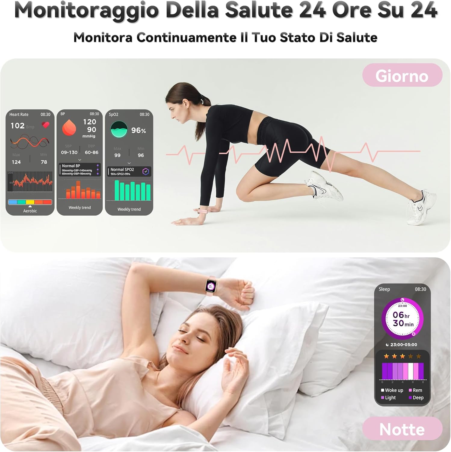 Thumbnail 2 de Smartwatch Uomo Donna 1.83'' con Chiamata Bluetooth e Monitoraggio Salute – IP68