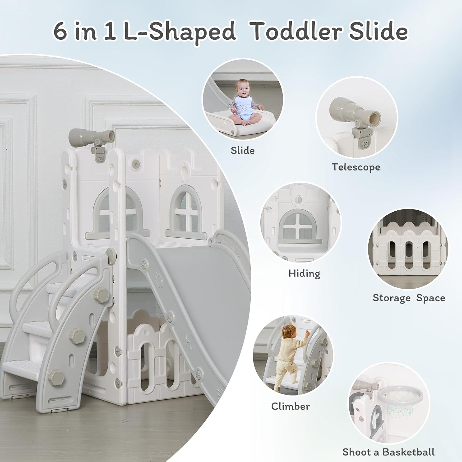 Detalle 2 de LulliSpace Toddler Slide, 6-in-1