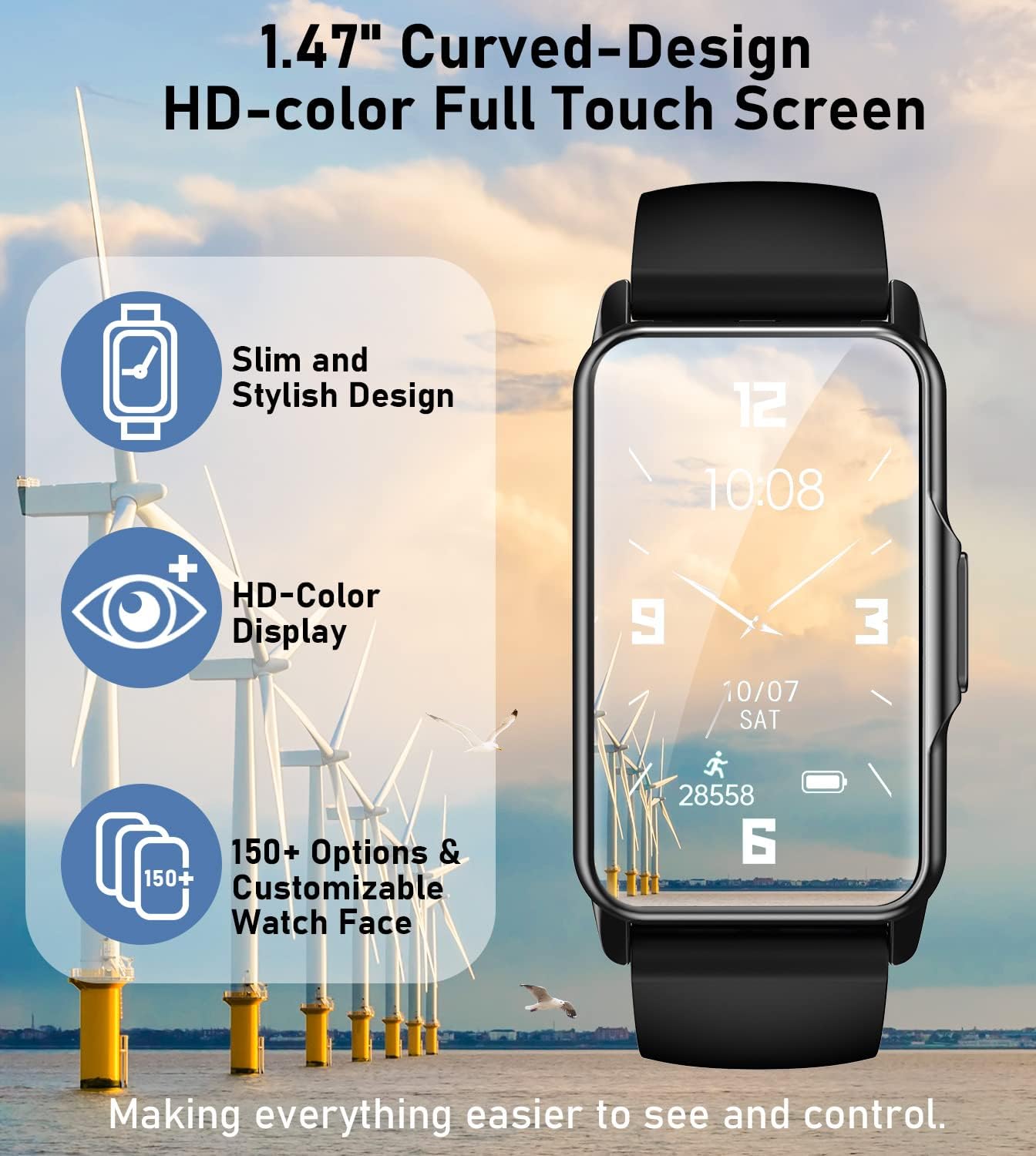 Detalle de Smart Watch Fitness Tracker with 1.47-Inch Display