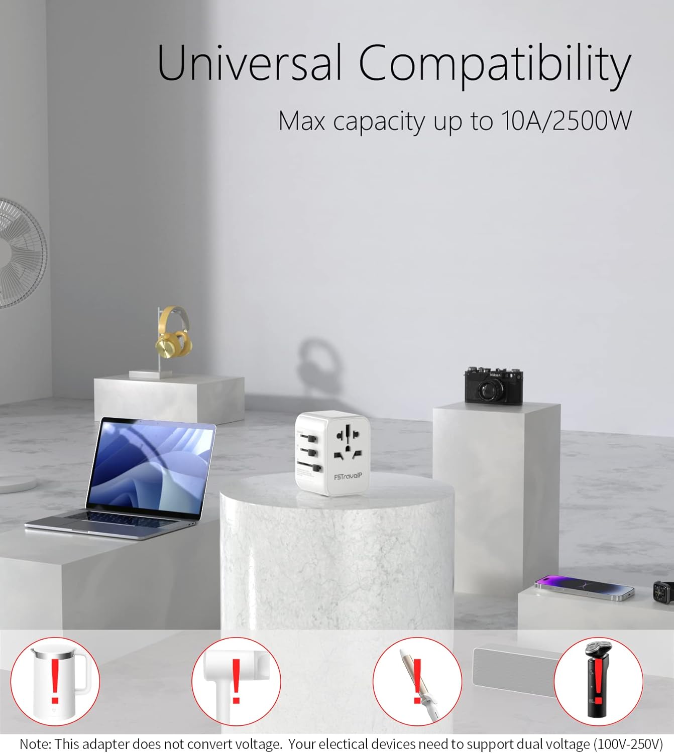 Thumbnail 5 de FSTravelP Worldwide Travel Adapter 35W USB-C PD 🔌