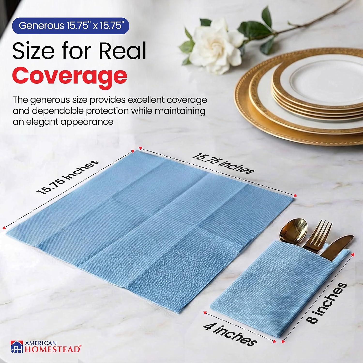 Thumbnail 1 de American Homestead Pocket Napkins 15.75-Inch
