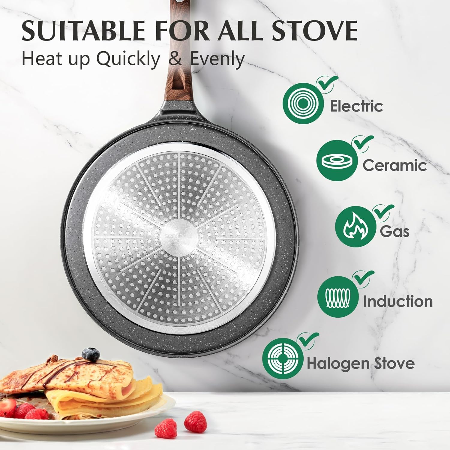 Thumbnail 3 de SENSARTE Nonstick Crepe Pan 12-Inch