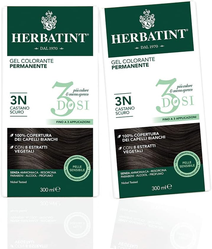 Thumbnail 6 de Herbatint Gel Colorante Permanente 3Dosi 4N Castano - 2 Confezioni