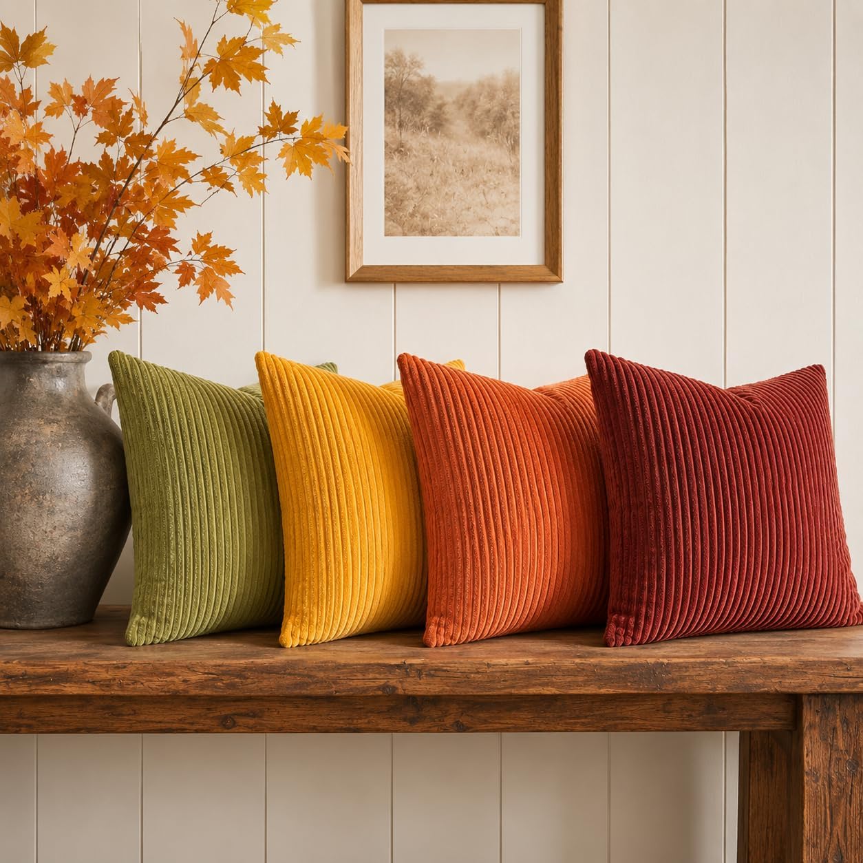 Thumbnail 4 de Topfinel Fall Burnt Orange Decorative Throw Pillows Cover