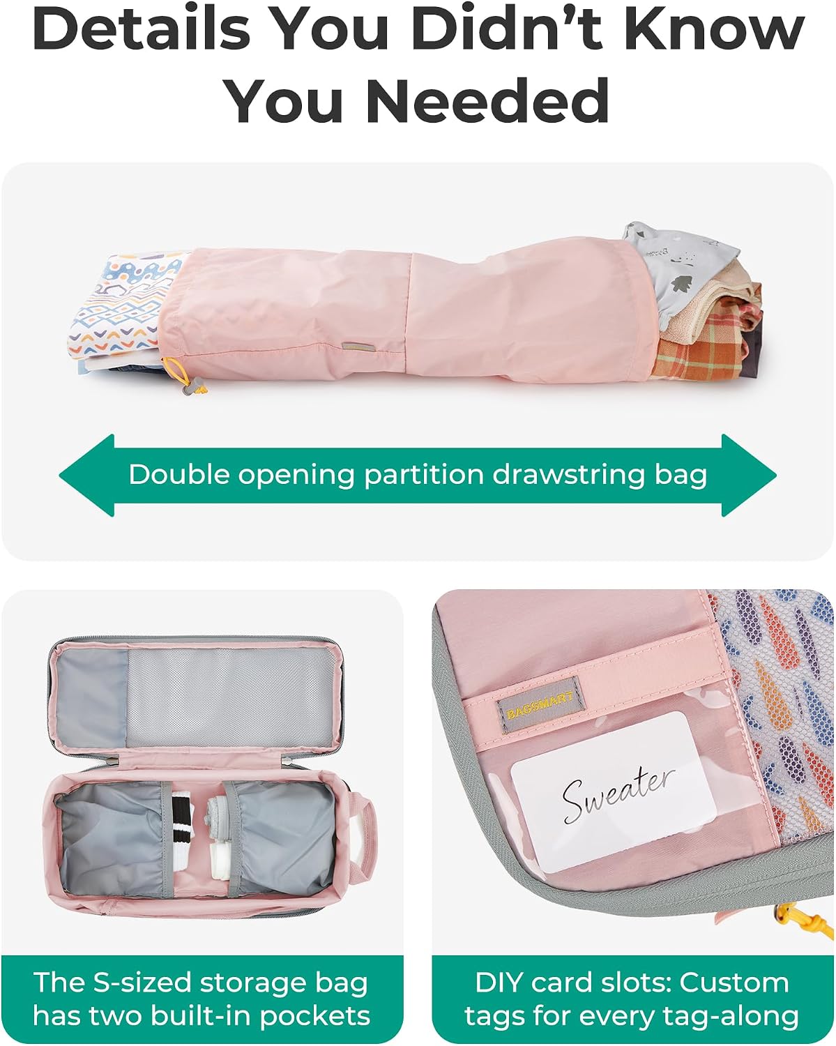 Thumbnail 3 de BAGSMART Compression Packing Cubes 6-piece